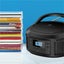 CD Player & FM Radio, Bluetooth, USB,Aux In, Power or Portable Battery, Black Carousel 4