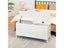Blanket Storage Ottoman Toy Box White Large Carousel 3