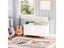 Blanket Storage Ottoman Toy Box White Large Carousel 4