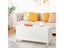 Blanket Storage Ottoman Toy Box White Large Carousel 6