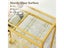 Rolling Bar Cart with Wine Holders Gold Carousel 11