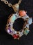 Genuine opal, garnet, pink coral, amethyst, blue & green jade, pendant Carousel 1