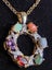 Genuine opal, garnet, pink coral, amethyst, blue & green jade, pendant Carousel 3