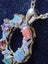Genuine opal, garnet, pink coral, amethyst, blue & green jade, pendant Carousel 9