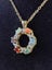 Genuine opal, garnet, pink coral, amethyst, blue & green jade, pendant Carousel 12