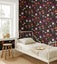 S4Sassy Modern Floral Bloom Print Wallpaper, Decorative Wallwrap For Cabinets Carousel 9