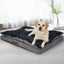 Dog Calming Bed Warm Soft Plush Comfy Sleeping Memory Foam Mattress Dark Grey XL Carousel 8