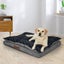 Dog Calming Bed Warm Soft Plush Comfy Sleeping Memory Foam Mattress Dark Grey XL Carousel 1
