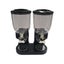 Kitchee 2 X 4L Double Cereal Dispenser Black Round Rice Grains Countertop Storag Carousel 1