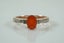 Fabulous 9ct RoseG Natural Orange Mexican Fire Opal & Diamond Ring Carousel 1