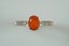 Fabulous 9ct RoseG Natural Orange Mexican Fire Opal & Diamond Ring Carousel 3