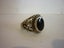 ORNATE SILVER & ONYX RING. Carousel 2