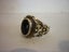 ORNATE SILVER & ONYX RING. Carousel 3
