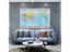 100*70cm The Map Of World In English With National Flag Foldable Non-woven Carousel 3