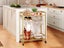 Rolling Bar Cart with Wine Holders Gold Carousel 1