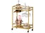 Rolling Bar Cart with Wine Holders Gold Carousel 2