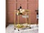 Rolling Bar Cart with Wine Holders Gold Carousel 3