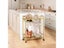 Rolling Bar Cart with Wine Holders Gold Carousel 5