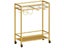 Rolling Bar Cart with Wine Holders Gold Carousel 6