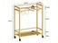 Rolling Bar Cart with Wine Holders Gold Carousel 7