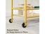 Rolling Bar Cart with Wine Holders Gold Carousel 9