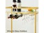 Rolling Bar Cart with Wine Holders Gold Carousel 12