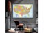 120*80cm USA Map Detailed Non-woven Canvas Painting Wall Art Poster Decorative Carousel 1