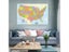 120*80cm USA Map Detailed Non-woven Canvas Painting Wall Art Poster Decorative Carousel 3