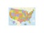 120*80cm USA Map Detailed Non-woven Canvas Painting Wall Art Poster Decorative Carousel 4