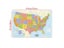 120*80cm USA Map Detailed Non-woven Canvas Painting Wall Art Poster Decorative Carousel 5
