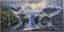 Caley James Hall Original Painting - Fiord Waterfall Carousel 1
