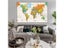Non-woven Waterproof World Map Physical Map Aerial View Without Flag For Carousel 5