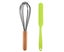 2 Piece Mini Kitchen Utensil Set- Silicone Kitchen Tools with wood Handles Carousel 1