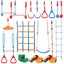2x60 ft Ninja Warrior Obstacle Course Kids Outdoor Slackline 14 Obstacles Carousel 9