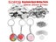 50Pcs/set 37mm Double-sided Key Chain Parts For Badge Machine 25mm 32mm Round Carousel 3