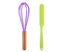 2 Piece Mini Kitchen Utensil Set- Silicone Kitchen Tools with wood Handles Carousel 1