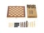 3 In 1 Foldable International Chess Folding Wooden Portable Chess Game Board Carousel 6