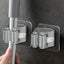 2Pc Mop Broom Holder Household Storage Rack Adhesive Hooks Wall Mounted Carousel 3