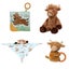 Mary Meyer Hetty Highland Cow Crinkle Teether Carousel 4