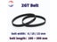 GT2 Timing Belt 2GT Belt Length 198mm-300mm Closed Loop Rubber Belt Width 6 10 Carousel 3