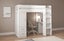 Albany Single Loft Bunk - Full White, Desk, Drawers, Wardrobe & Shelving Carousel 3
