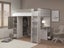 Albany King Single Loft Bunk - White/Grey, Desk, Drawers, Wardrobe & Shelving Carousel 3
