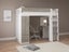 Albany King Single Loft Bunk - White/Grey, Desk, Drawers, Wardrobe & Shelving Carousel 4