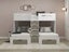 Phoenix - Triple Single Bunk - White/Grey, with Storage, Drawers & Shelving Carousel 3