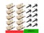 40pcs Car Screw Base U Clip Car Modification Fastener Metal Fender Bumper Carousel 1