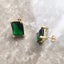 925 Sterling Silver Green Stone Stud Earrings Vintage Charm Carousel 6