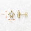 925 Sterling Silver Golden Turtle Ear Studs Trendy Gift Carousel 2