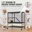 39" Metal Small Animal Cage 2-Tier Rolling Ferret Cage with Tray A Ramp Carousel 3