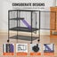 39" Metal Small Animal Cage 2-Tier Rolling Ferret Cage with Tray A Ramp Carousel 6