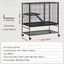 39" Metal Small Animal Cage 2-Tier Rolling Ferret Cage with Tray A Ramp Carousel 7